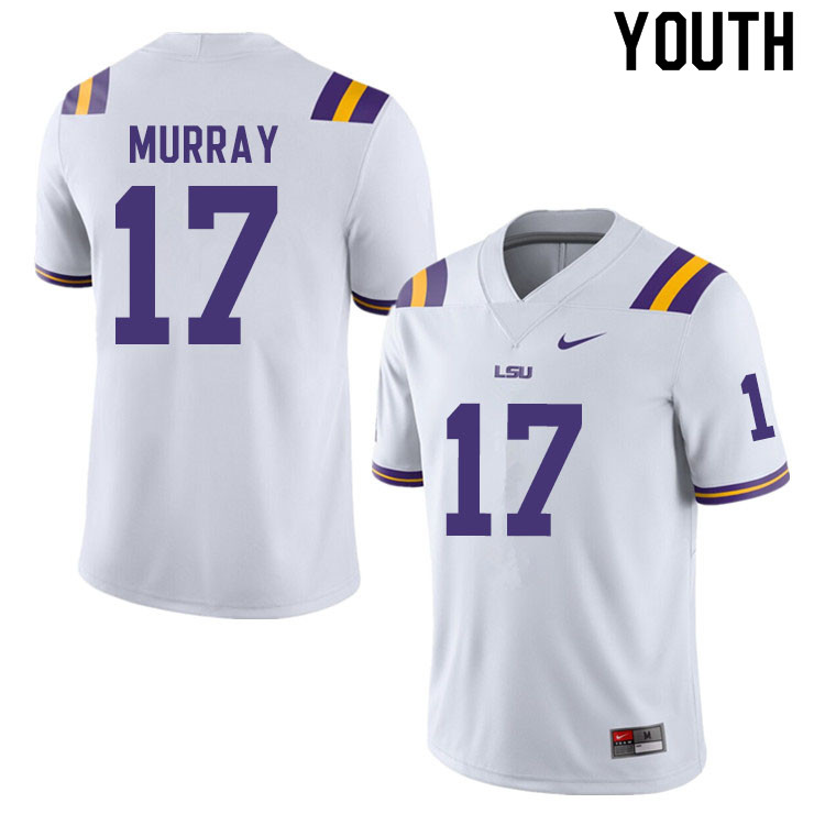 Youth #17 Jabari Murray LSU Tigers College Football Jerseys Sale-White - Click Image to Close